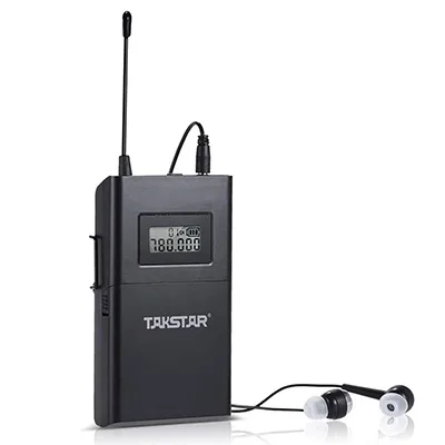 Takstar WPM-200 UHF беспроводной монитор система приемник ЖК-дисплей 6 выбираемых каналов 50 м передача с внутриканальной гарнитурой - Цвет: Receiver only