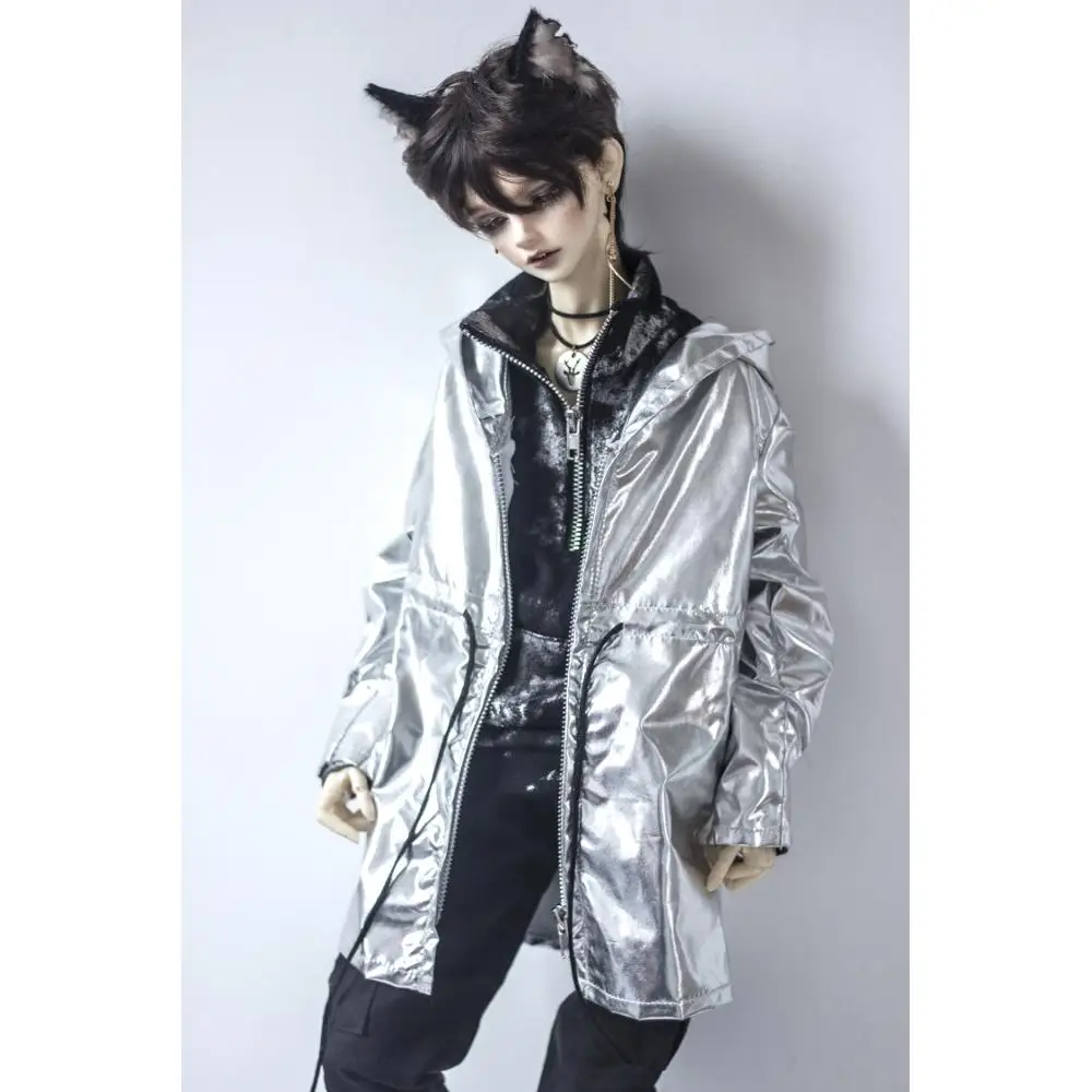 BJD кукла длинное пальто наряды Топ Серебряная одежда для мужчин 1/4 1/3 SD17 70 см 17