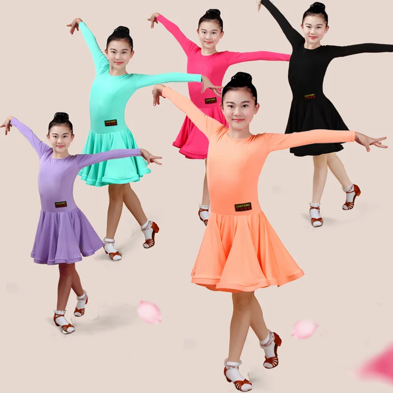 Junior-Girls-Latin-Dance-Dresses-Big-Ballroom-Tango-Skirt-Kids-Salsa-Performance-Competition-Costumes-Practice-Wear