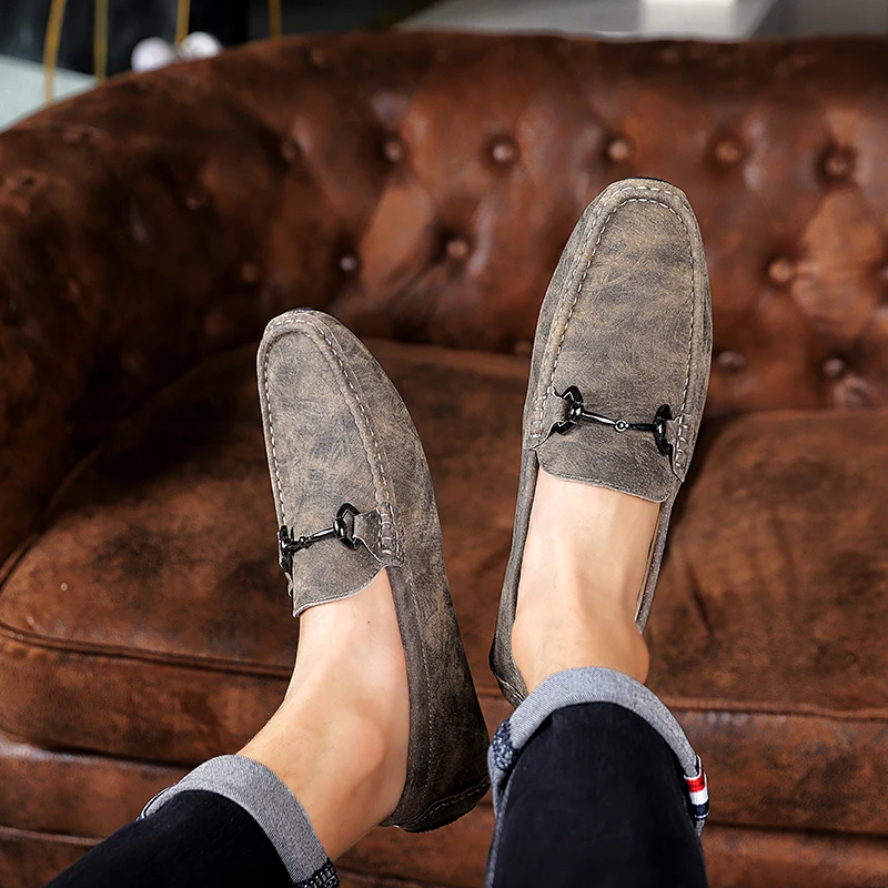 

Male Genuine Leather Boat Shoes Adult Fashion Casual Loafers Men's Footwear Drivings Man Moccasins Homme Chaussures Luxury Brand
