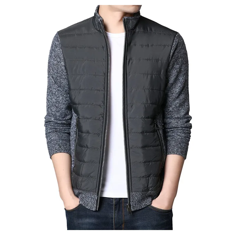 Dark Gray Мужской повседневный вязаный Тренч, куртка, кардиган, верхняя одежда с длинными рукавами, блузка, высокое качество, поддержка,, Прямая поставка - Цвет: Dark Gray