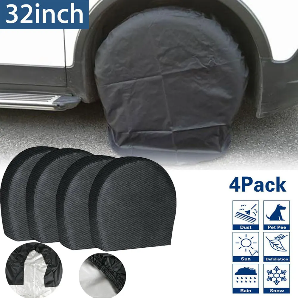 4 шт. чехол для шин водонепроницаемый 76-81 см 30-32 дюймов пылезащитный чехол для хранения с защитой от УФ-излучения чехол для шин для грузовика автомобиля Авто A30