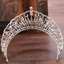 Стиль, головной убор невесты, европейский стиль, искусственный бриллиант, жемчуг, большая корона, свадебные аксессуары для волос, аксессуары для волос невесты