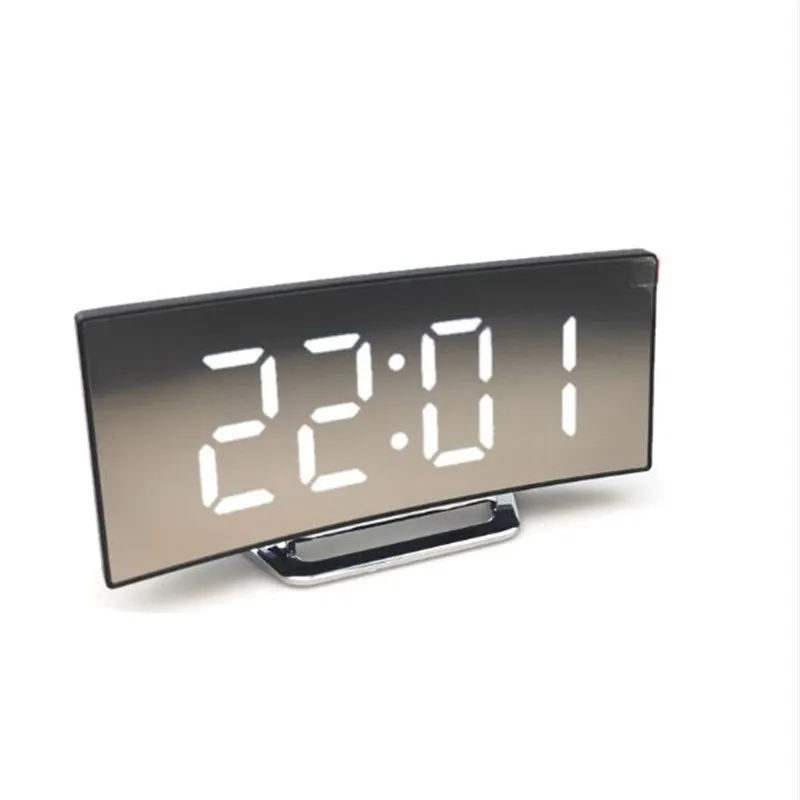  Digital Alarm Clock LED Mirror Clock Multifunction Snooze Display Time Night LCD Light Table Deskto