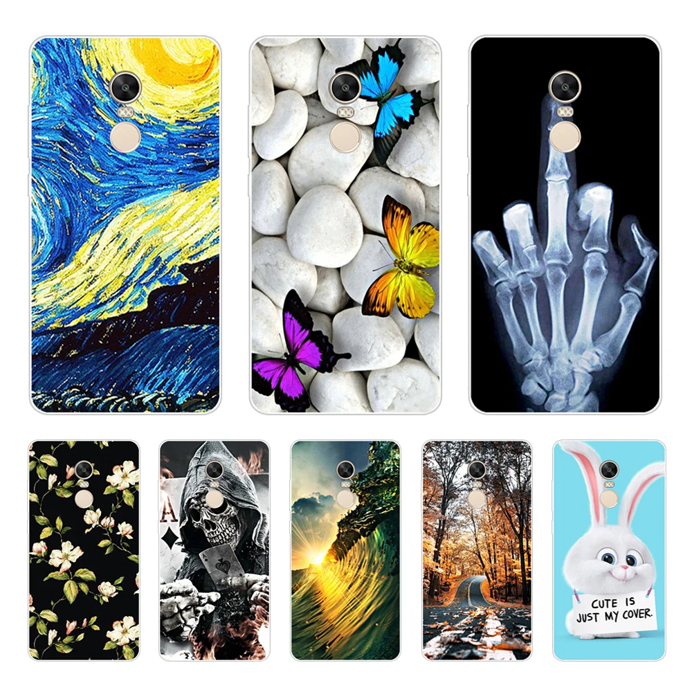 

For Xiaomi Redmi Note 3 4 4X Case Silicone TPU Cover For Xiaomi Redmi 4X Note 3 4 4X Case Note4x note4 note3 Redmi4x Phone Cases