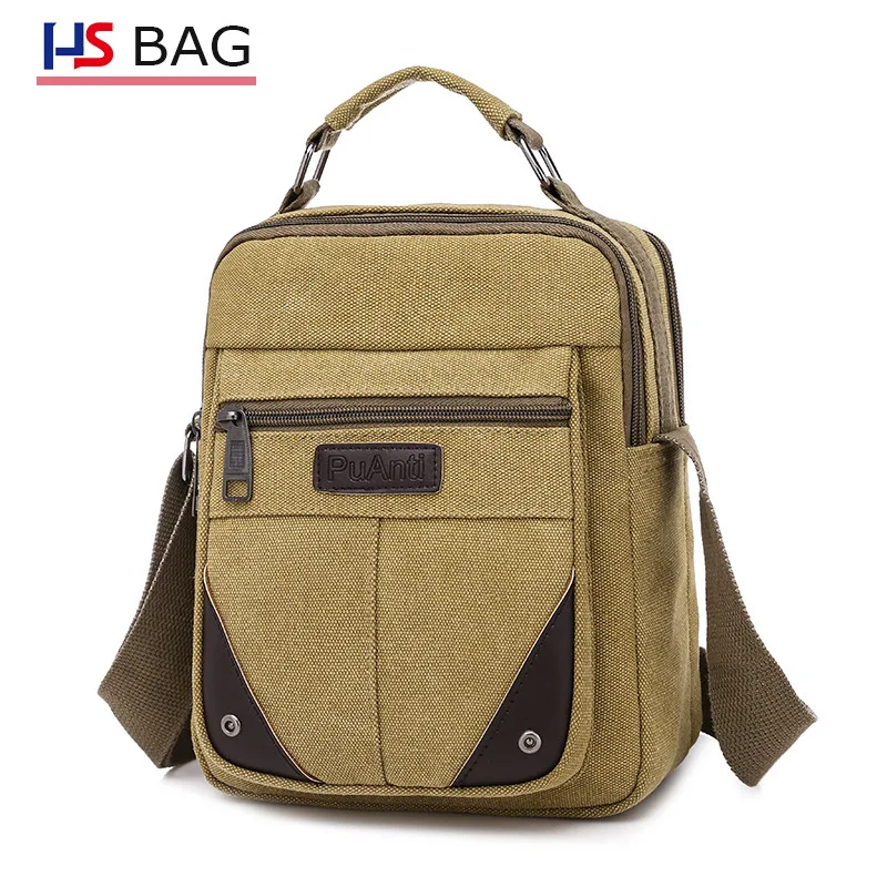 

Canvas Handbag New Style Multilayer Single-shoulder Canvas Bag Large Capacity MEN Business Hand Shoulder Bag