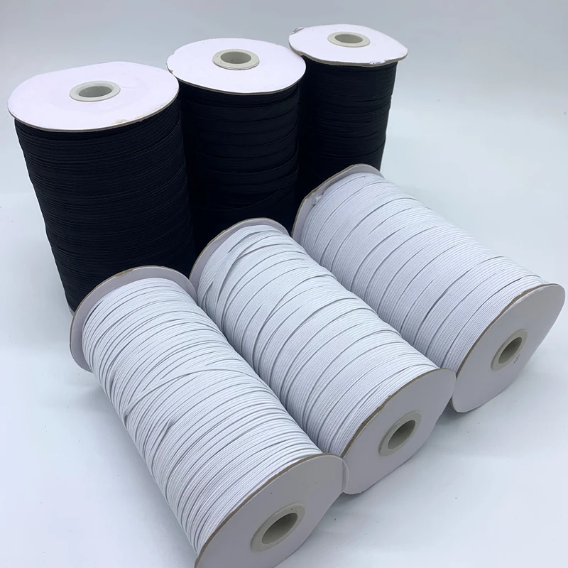 3/7mm 5/10 yardas/lote de alta elástico de coser cinta elástica Spandex elástico banda de tela de coser bricolaje accesorios de prendas de vestir