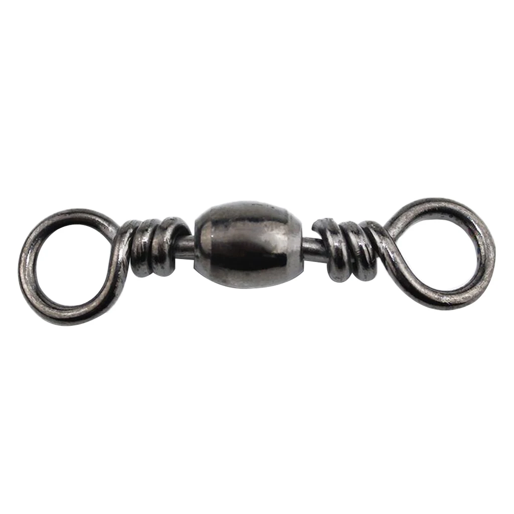 100pcs Rolling Barrel Swivel with Solid Ring Fishing Swivel Lures Connectors Replacement Tackle for Freshwater Saltwater Fishing 100pcs Rolling Barrel Swivel with Solid Ring Fishing Swivel Lures Connectors Replacement Tackle for Freshwater Saltwater Fishing