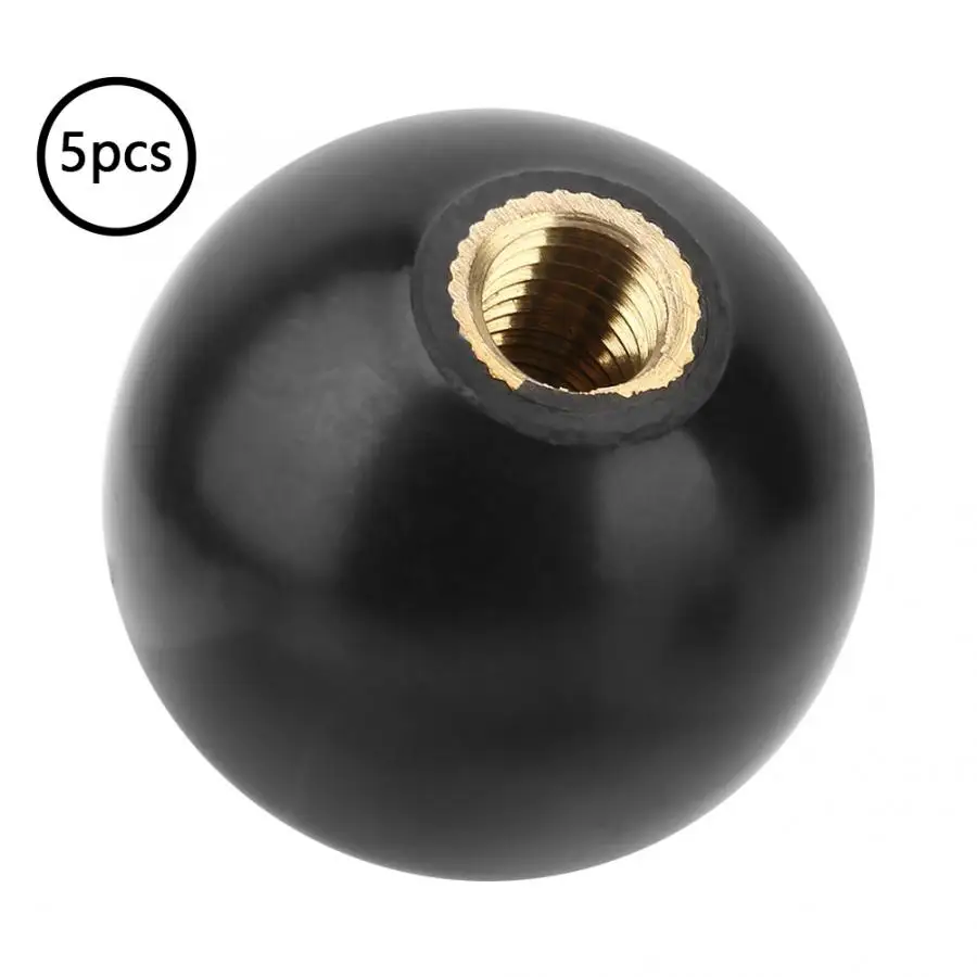 

5Pcs/Set Round Ball Lever Knob M10*35 Machine Tool Replacement Black