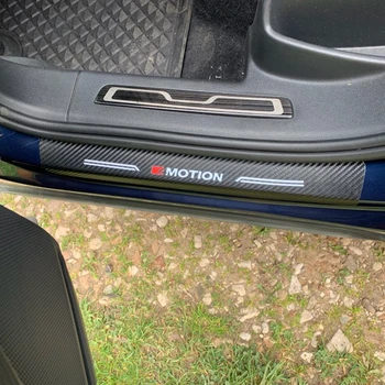 

Carbon Fiber leather External Door Sill Scuff Plate Cover 4Pcs Fit For VW Volkswagen Tiguan 4 MOTION MK2 2017 2018