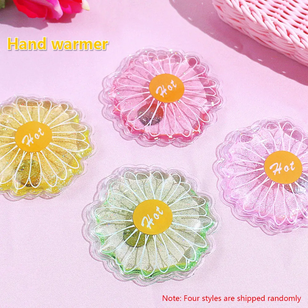 1pc Cute Cartoon Mini Hand Warmer Reusable Gel Pocket Hot Water Bags Instant Heating Pack Color Random | Бытовая техника