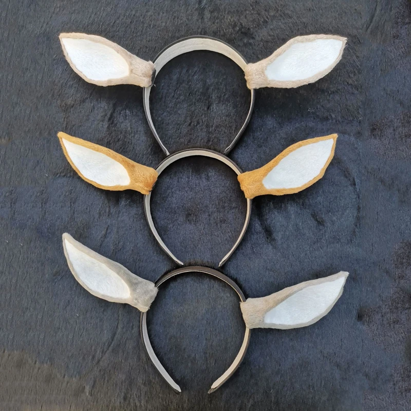 Simulation Deer Antlers Decor Cosplay Deer Ears Artificial Horn Headband DIY Accessory Halloween Christmas Holiday Props hair accessories deer ears headgear