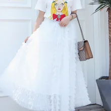 New Skirt summer fairy gentle thousand layer mesh pink sweet cake skirt white hair New Skirt summer fairy gentle thousand layer mesh pink sweet cake skirt white hair