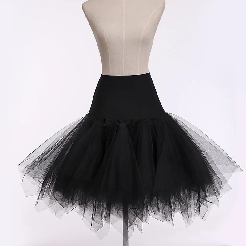Short Wedding Bridal Petticoat Underskirt Cosplay Party Crinoline Slips Without Hoops