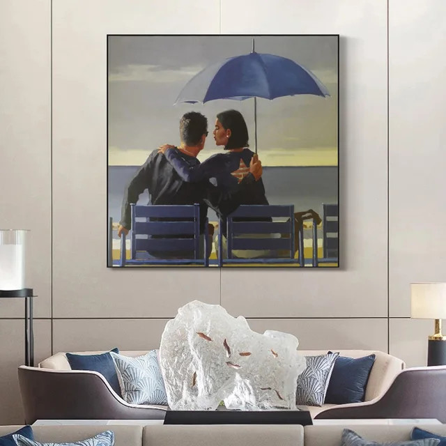 Blue Blue By Jack Vettriano Art Canvas Painting Reproduction Posters and Prints Wall Art Picture for Living Room Home Decoration 4
