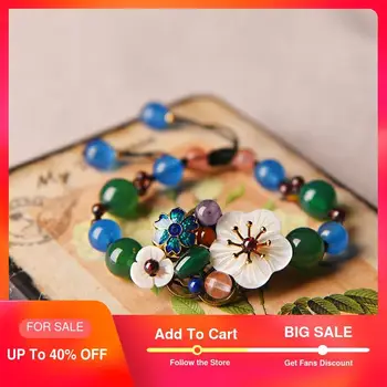 

Trendy Crystal Bracelet Women Charm Bracelet female Handmade Stone Shell Flower Bracelets & Bangles Gift Fashion Jewelry 2019