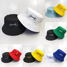 Унисекс, двухсторонняя Рыбацкая шляпа с вышитыми буквами, Панама, шапки с улыбкой, одноцветные, для альпинизма, для улицы, шикарные, защита от солнца, шапки