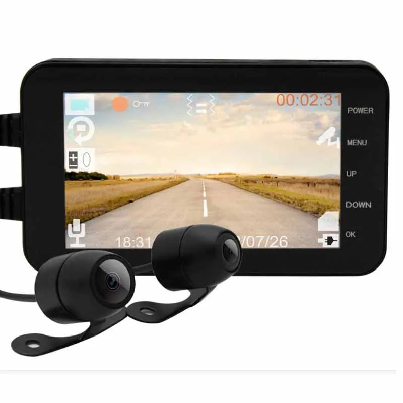 WIFI 4 &quotLCD 003 мотоциклетный двойной видеорегистратор камера HD 1920P 160 градусов IP65
