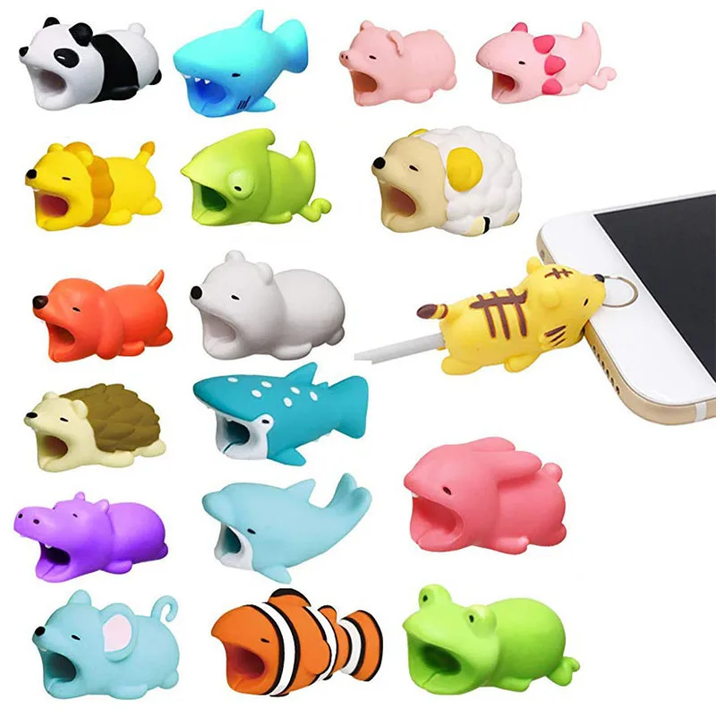 

panda Animal Cable bites Protector for Iphone 7 8 X XS plus earphone cartoon Cover Protect Case Wire Organizer winder