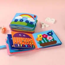 

Montessori Cloth Book Baby Cloth 3D Toddlers Story Early Learning Parent-child Interactive Knowledge Developing Toys