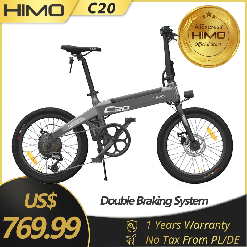 【EU складе Нет TAX】HIMO C20 электрический велосипед 250W DC мотор фара для