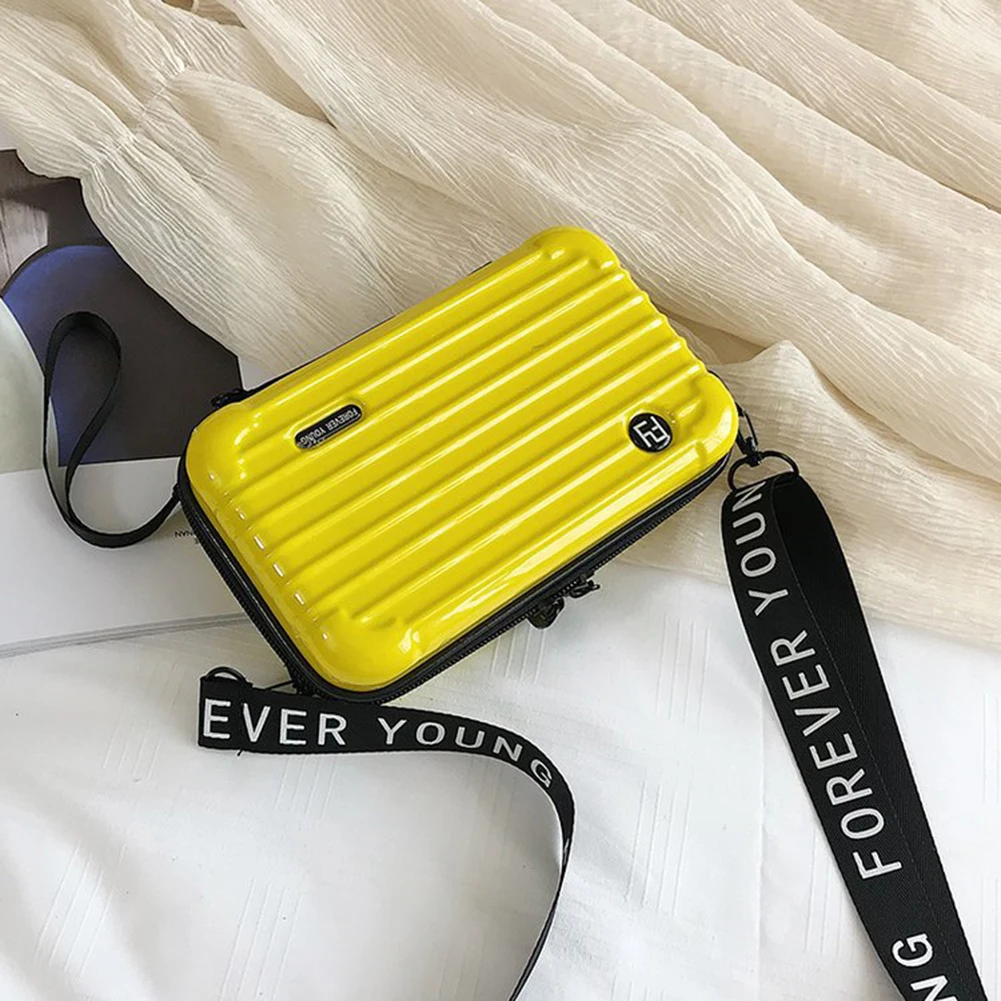 Yellow Роскошные ручные сумки для женщин, новинка, сумка в форме чемодана, модная маленькая сумка для багажа, женская сумка от известного бренда, с верхней ручкой - Цвет: Yellow