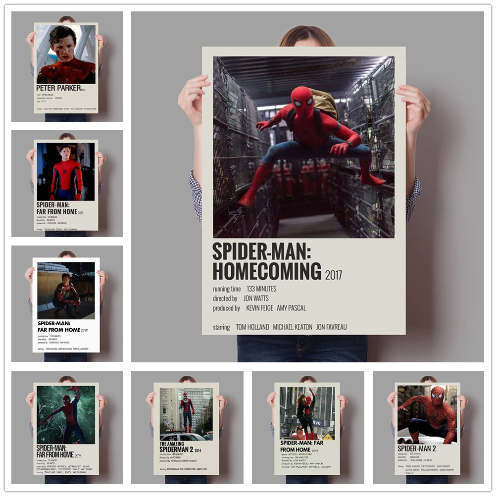 Marvel Superhero Minimalist Poster Avengers Spiderman Canvas Painting Wall Art Picture Living Room Study Modern Home Decor | Дом и сад