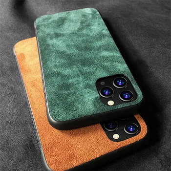 

Borderless Mobile phone Case for iPhone 11 Pro Max Italian Suede Like Fabric Cover Downy Shell for 7 8 Plus X Xs Max Luxury Capa