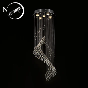 

1 Modern Europe style crystal ceiling lights GU10 Plafonnier LED lustreceiling lamp for living room bedroom restaurant el bar