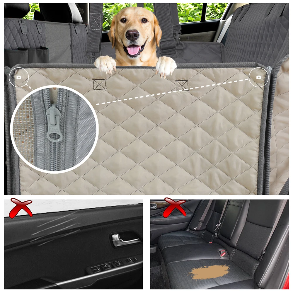 Prodigen Dog Car Seat Cover Waterproof Pet Travel Dog Carrier Car Trunk
