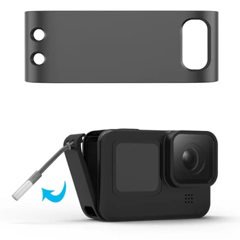

Housing For -GoPro 9 Battery Side Cover Lid Removable Easy Type-C Charging Cover L4MD