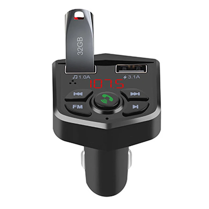 DC 12-24V Автомобильный bluetooth-комплект MP3-плеер fm-передатчик двойной USB 3.1A автомобильное зарядное устройство дисплей напряжения Micro SD TF воспроизведение музыки