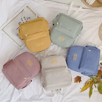 

Fashion Trend Kids Backpack Solid Color Cute Corduroy Children's Bag Soft Shoulder Bag Backpack School Bags For Teenage Girls