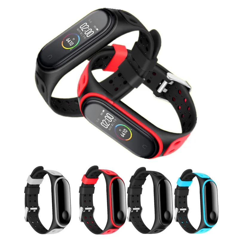 Сменный спортивный силиконовый ремешок для Xiaomi mi Band 3 4 браслет Xiao умный Браслет |