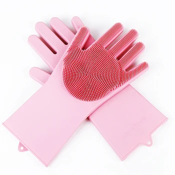 

Cleaning Gloves Silicone Wash Dishes Brush Housework Glove Non-slip Wear-resisting Home Kitchen Cleaning Tools Silicone Gloves
