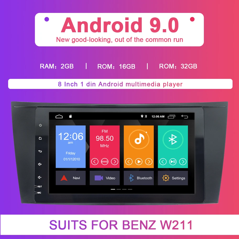 2din Android 9 Автомобильный мультимедийный для Mercedes Benz e-класс W211 E200 E220 E300 E350 E240 E270 E280 класс CLS W219 GPS Радио стерео