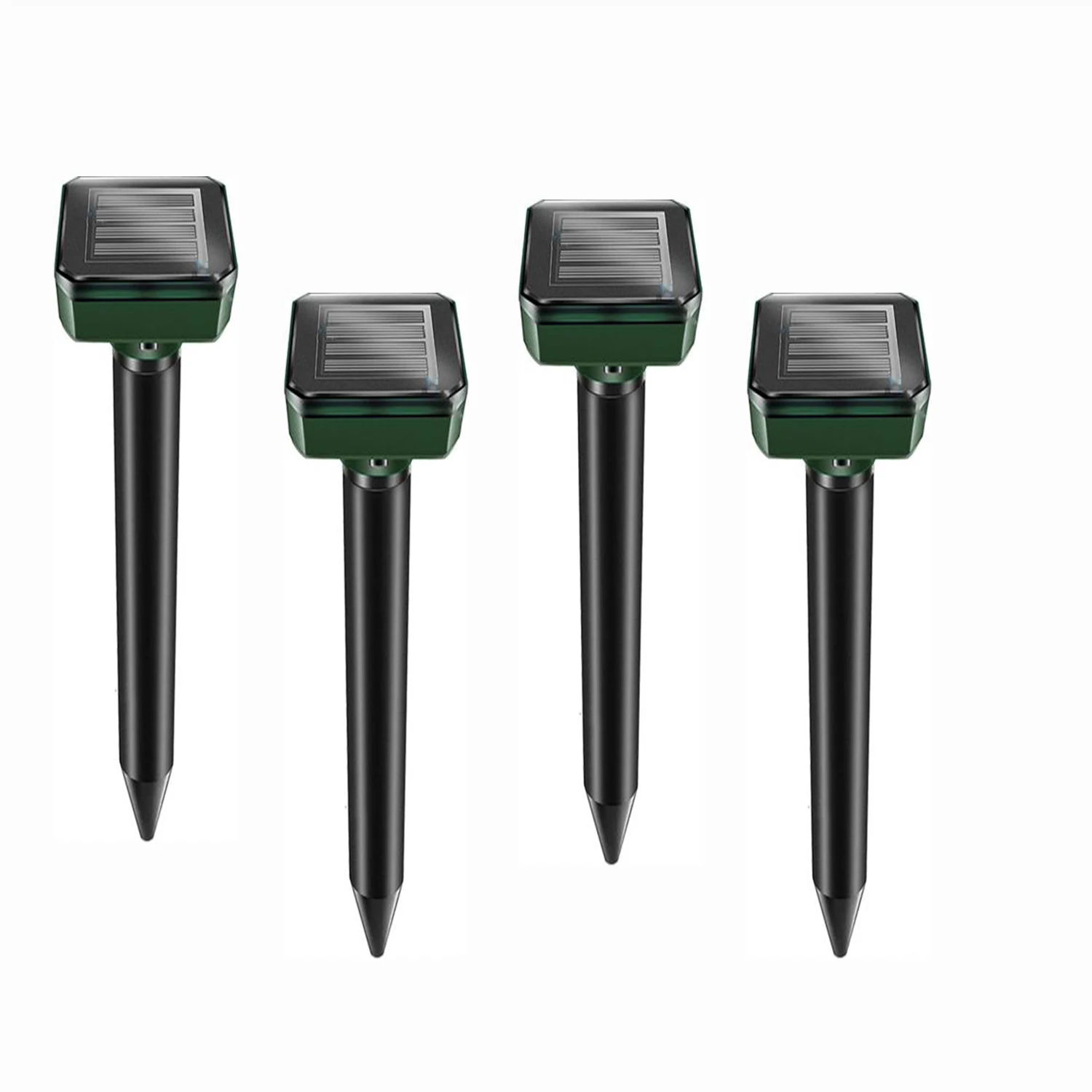 2/4Pcs A Energia Solare Impermeabile Talpa Repellente Per Topi Sonic Talpa Repellente Solare Ultra Sonic Expeller Spike Giardino Disinfestazione Deter