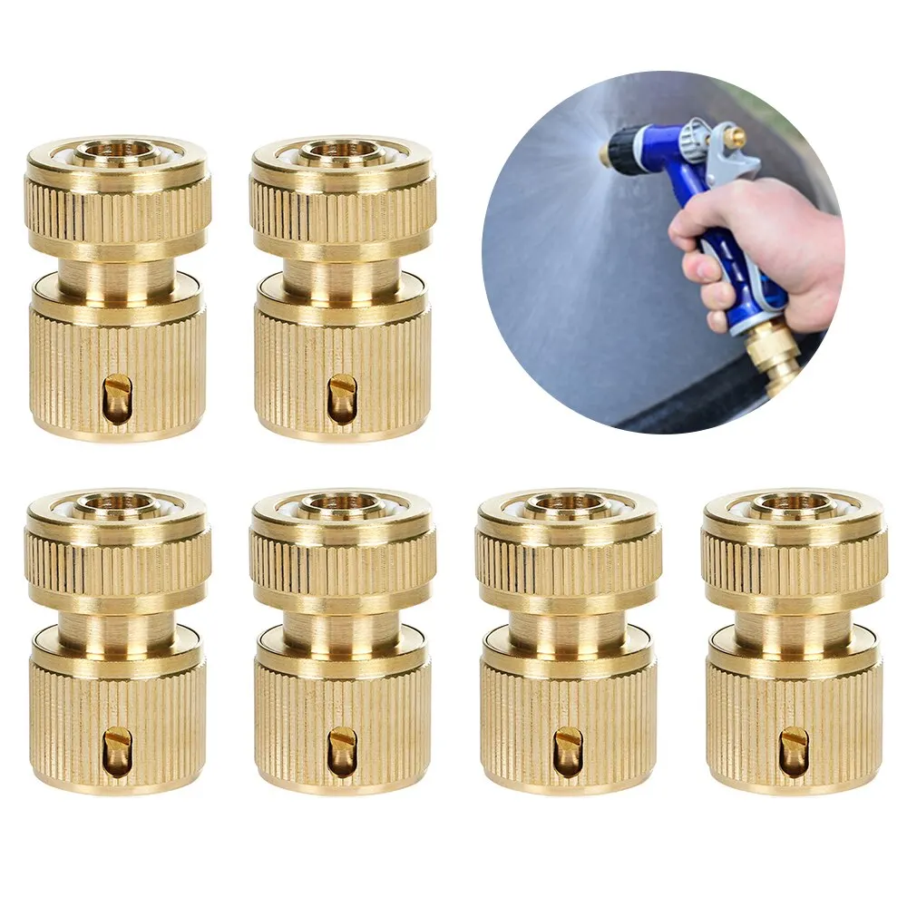 

1pc Brass Quick Connector Garden Watering Hose Tap Connector Adaptor Hose Connector Faucet Car Wash Joint New Flange Reducing