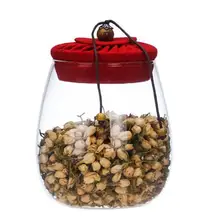 Тканевая крышка, утолщенный зерновой контейнер, герметичный контейнер для хранения пищевых продуктов, стеклянные банки, пустая бутылка для хранения чая, кофе, бобов, сахара