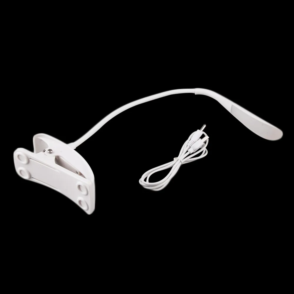 Мода USB/батарея зажим питания на светодиодный стол настольная лампа 28 светодиодный прикроватная лампа для чтения книг для кровати
