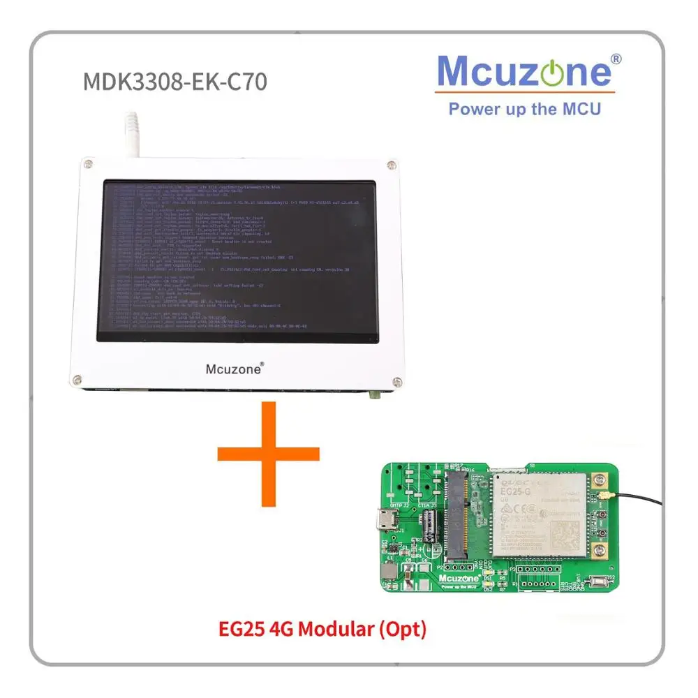 EK-C70 and EG25 Rockchip RK3308 MDK3308-EK-C70, четырехъядерный Cortex-A35 1,3 GHz, 512MB DDR3/3L 8GB eMMC, AI VA 7LCD EC20 4G wifi UVC камера HMI - Комплект: EK-C70 and EG25