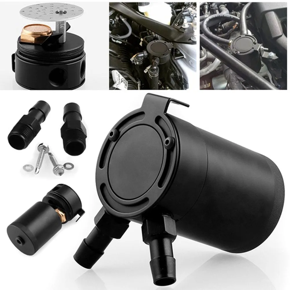 

Car Breathing Machine Oil Pot Two Hole Exhaust Waste Oil Recovery Pot High Double Flow Exhaust Pipe Machine Oil Pot Parts