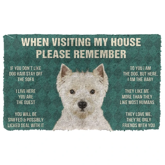 Please Remember Boston Terrier House Rules Custom Doormat Decor Print Carpet Soft Flannel Non-Slip Doormat for Bedroom Porch 2