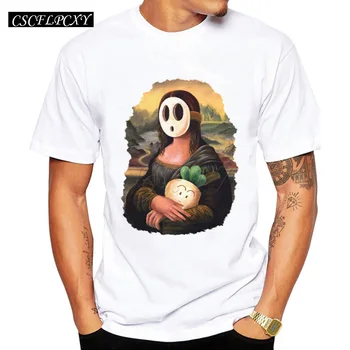 

2019 Summer Men t shirt Fashion Funny Mona Shyguy Design t-shirt Short Sleeve Hipster Tees Cool Tops