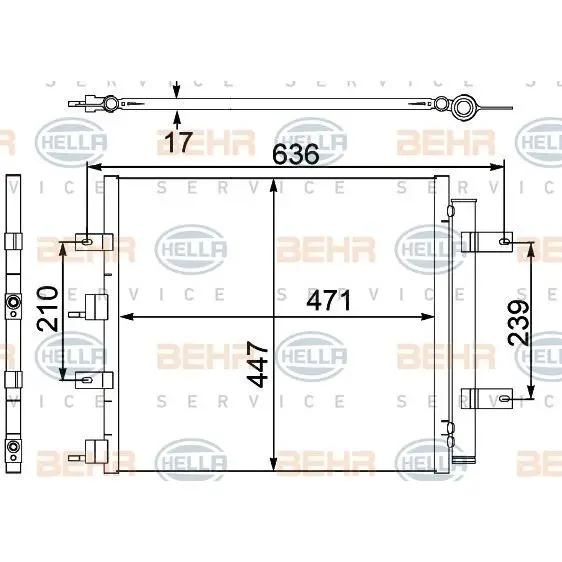 Конденсер JAGUAR XF 08 HELLA 8FC351304-181 | Автомобили и мотоциклы