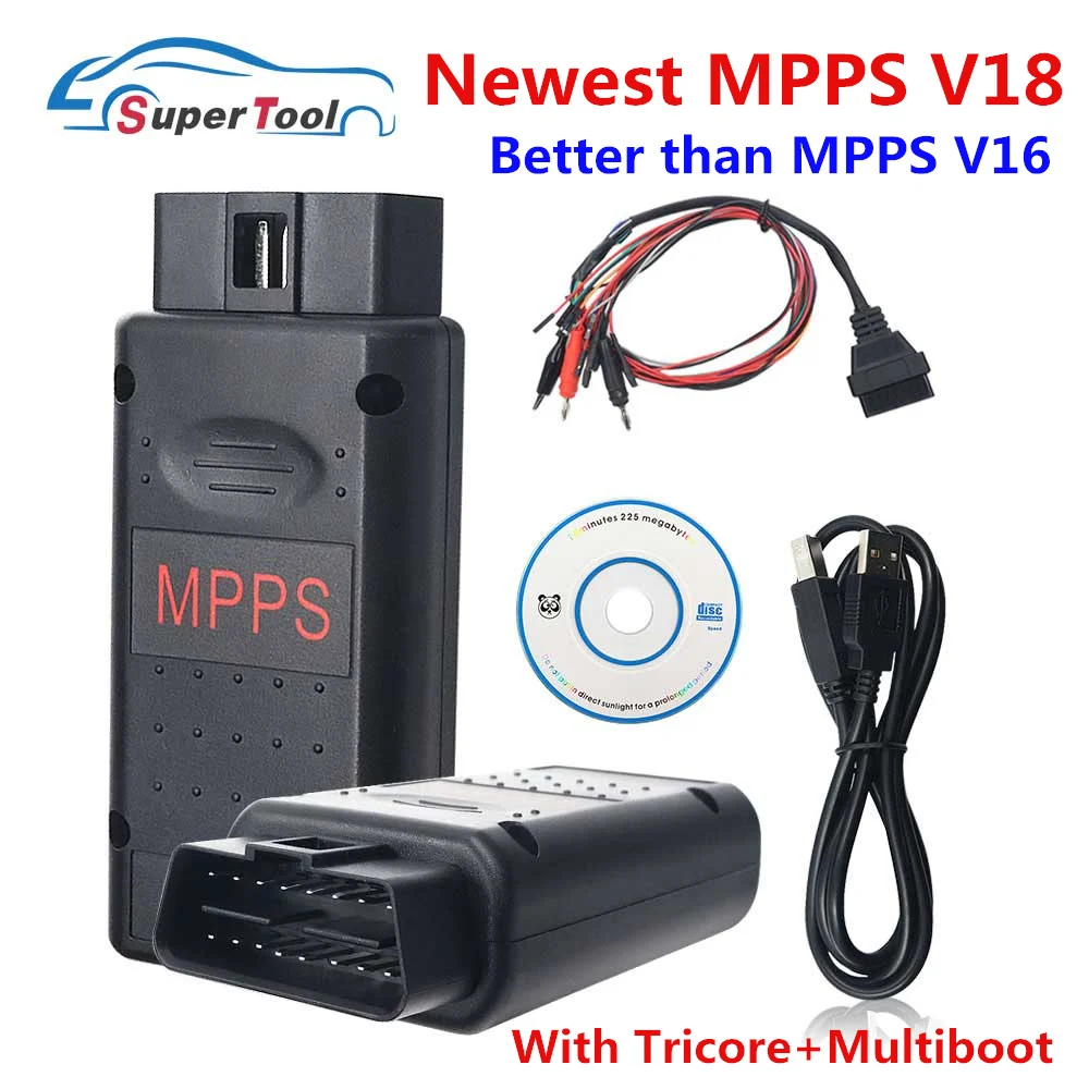Самая низкая цена MPPS V18 Breakout Tricore Cable MPPS V18.12.3.8 ECU чип тюнинг лучше, чем V16 OBD Breakout ECU скамья кабель распиновки - Цвет: MPPS V18