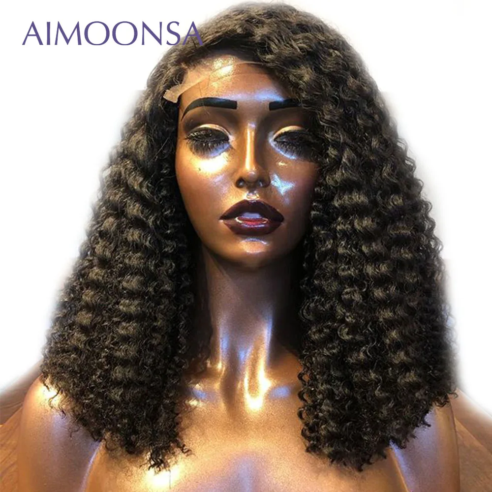 

Brazilian Kinky Curly Lace Front Human Hair Wigs Transparent 13x6 Lace Front Hair Wigs with Baby Hair Pre Plucked Remy Hair Wigs