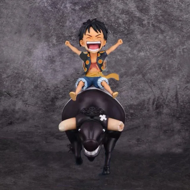 

Wandering Time Anime One Piece Luffy Bull Riding Limited Edition GK Statue Boxed Garage Kit Model Ornaments