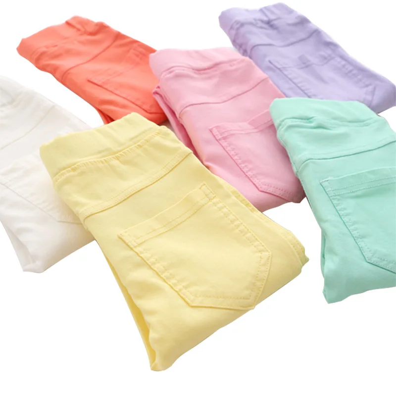 Girls Candy Color Pants Spring Autumn Girl Cotton Legging Children Clothing Kids Slim Pencil Trousers For Age2 3 5 8 12Year | Детская
