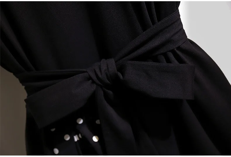 Vestidos Mujer Real Ukraine Vadim Transfortegy Large Womens Dress 2020 Korean New Slim Wave Point Thin Waist Long Sleeve 61471 